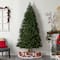 8ft. Pre-Lit Grand Teton Spruce Flat Back Artificial Christmas Tree, Warm White LED Lights